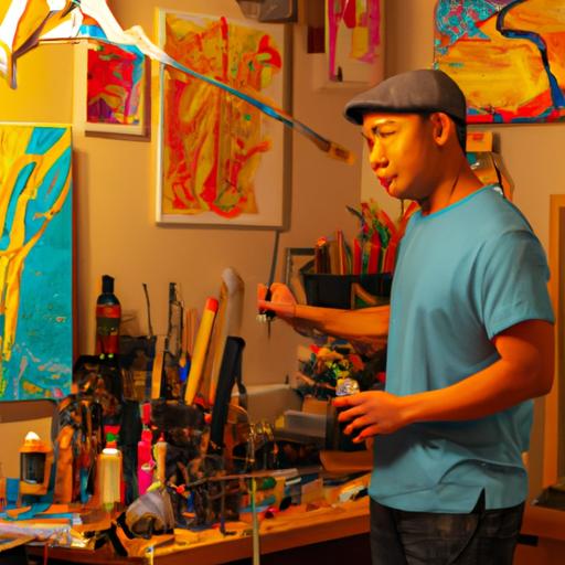 Jhony Xiao Fong immersing himself in creativity